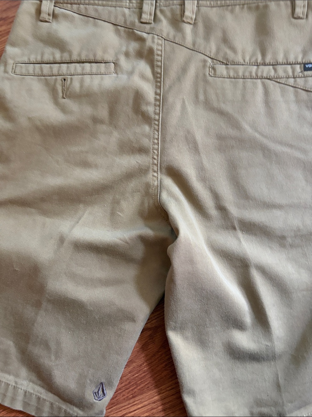 Volcom Men's Olive Flat Front Chino Shorts - Picture 6 of 6